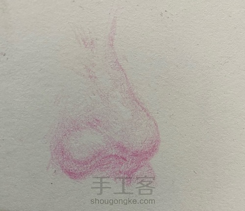 【彩铅五官】——《鼻子画法》 第7步