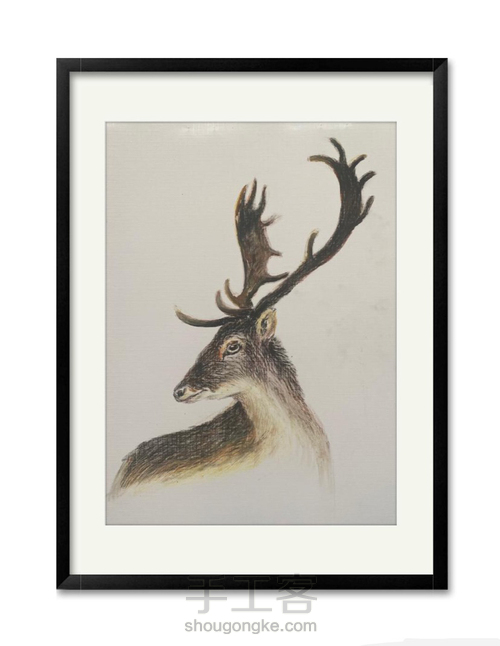 【油画棒】——《麋鹿》 第9步