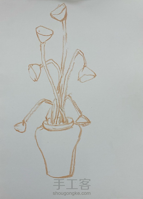 【色粉画】——《雅趣》 第1步