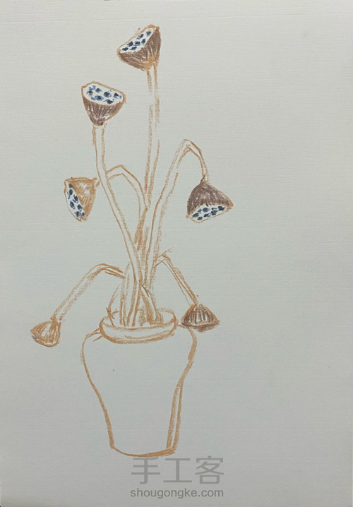 【色粉画】——《雅趣》 第2步