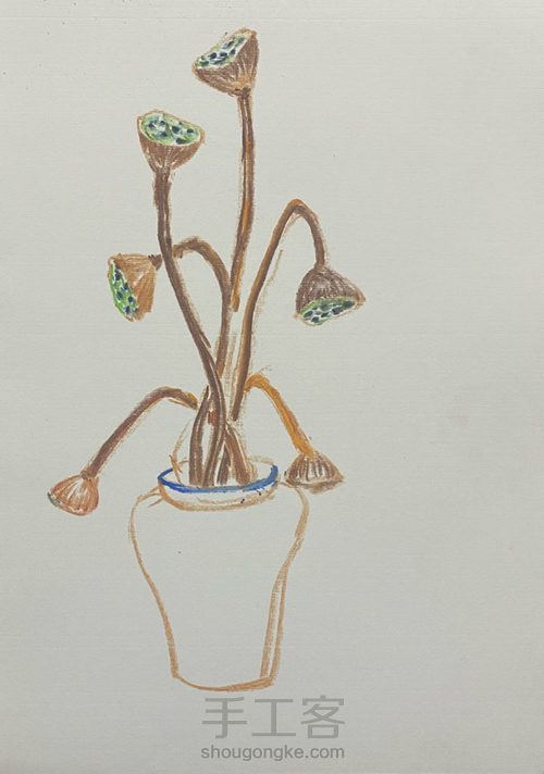 【色粉画】——《雅趣》 第3步