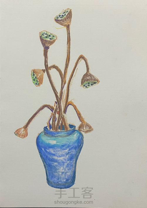 【色粉画】——《雅趣》 第4步