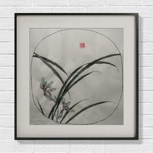 【国画】——《工笔兰花》