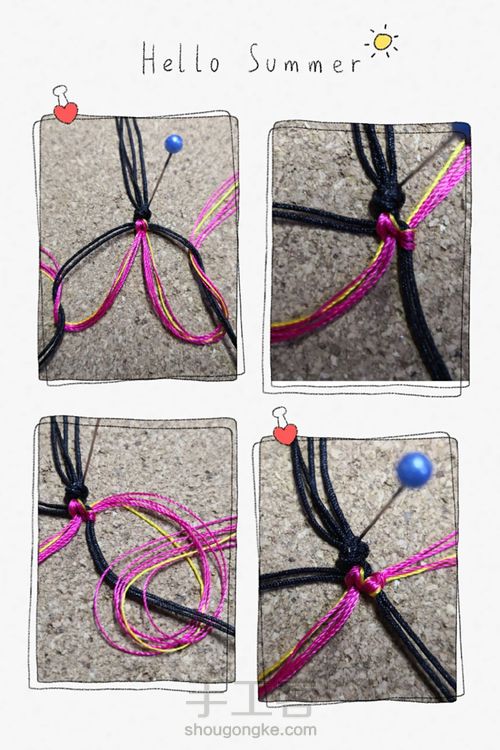 璐川手绳记之--桃花劫19号戒指圈 第3步