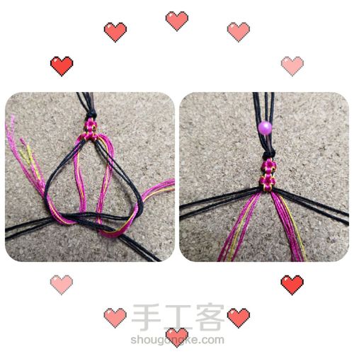 璐川手绳记之--桃花劫19号戒指圈 第8步