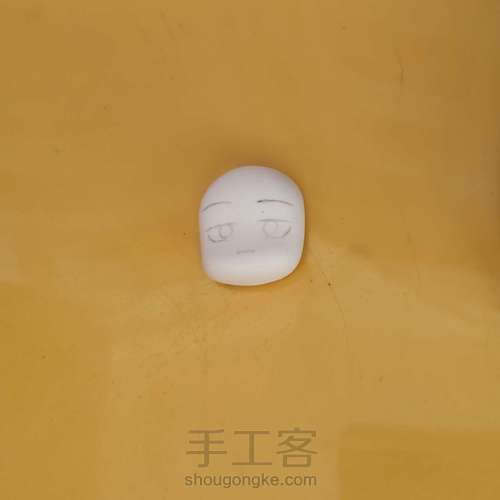 黏土画脸 第1步