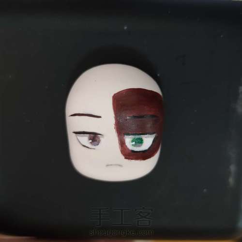 黏土画脸 第5步