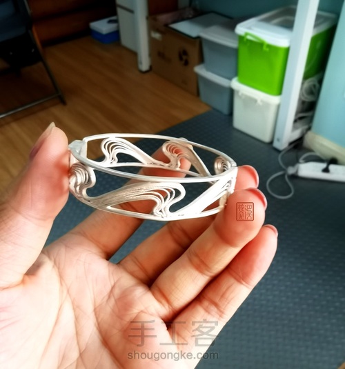 【花丝镶嵌】花见溪初级课程学员毕业作品—鹤翔九皋 第14步