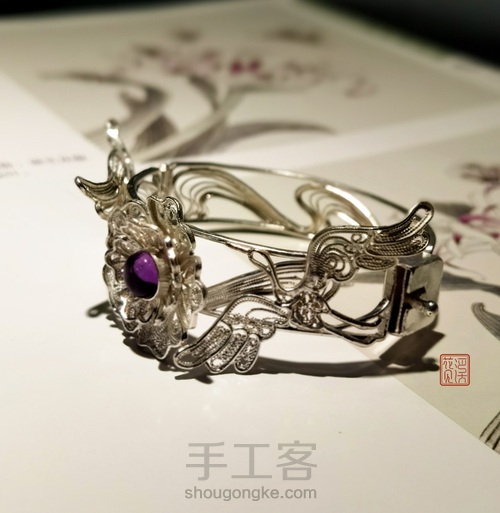 【花丝镶嵌】花见溪初级课程学员毕业作品—鹤翔九皋 第18步