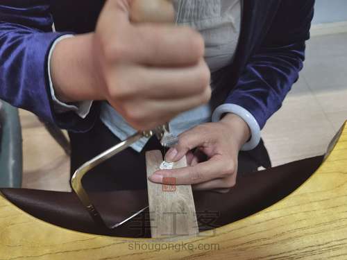 【宝石镶嵌戒指】花见溪原创金工基础课程（学员习作） 第1步