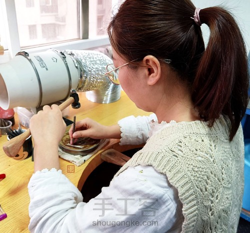 【创意金工】花见溪金工基础多色设计综合创意立体镶嵌手镯 第3步