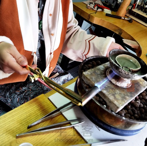 【创意金工】花见溪金工基础多色设计综合创意立体镶嵌手镯 第6步