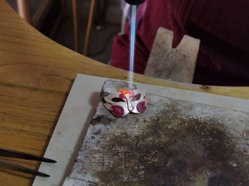 【分色立体面具吊坠】花见溪金工基础课程（学员习作） 第6步