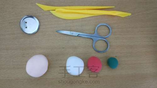 圣诞老人黏土胸针 第1步