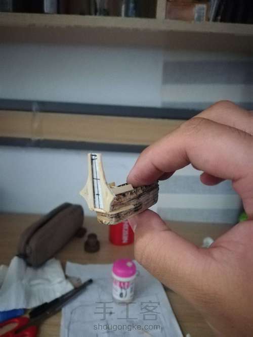 安妮女王复仇号瓶中船加勒比海盗系列 第6步