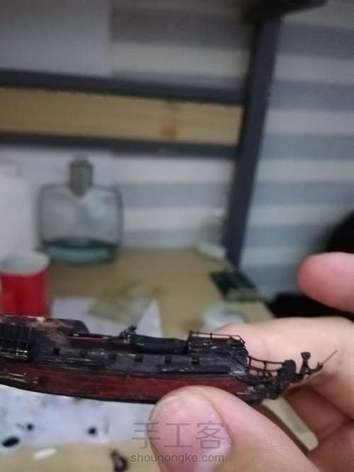 安妮女王复仇号瓶中船加勒比海盗系列 第18步