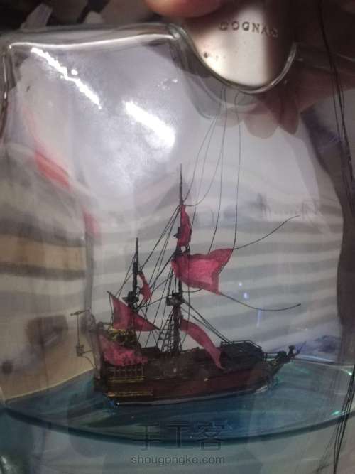 安妮女王复仇号瓶中船加勒比海盗系列 第23步