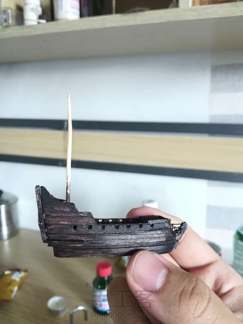 安妮女王复仇号瓶中船加勒比海盗系列 第7步