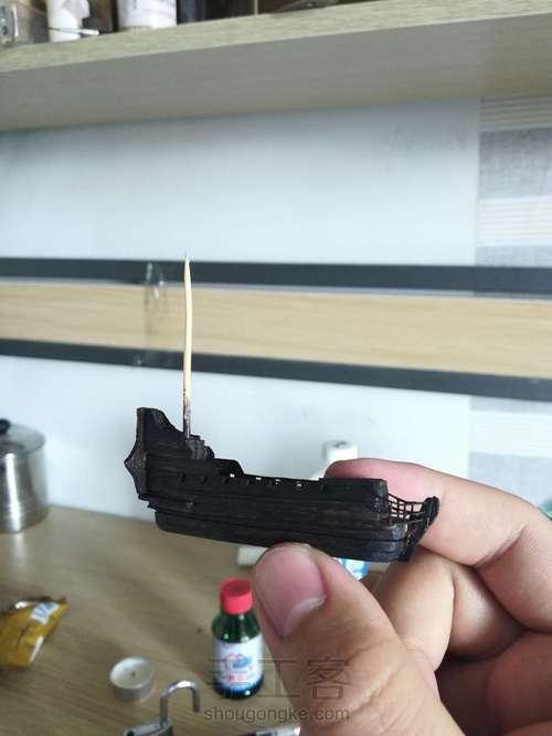 安妮女王复仇号瓶中船加勒比海盗系列 第8步