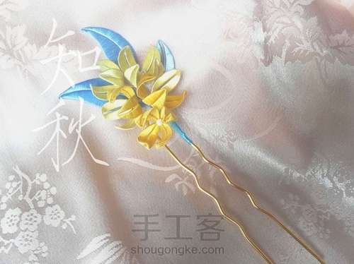 原创缠花桂花组合过程 第9步