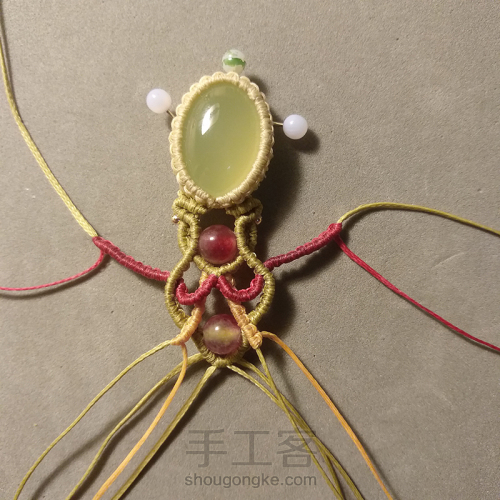 编绳手链——桃妆 第22步