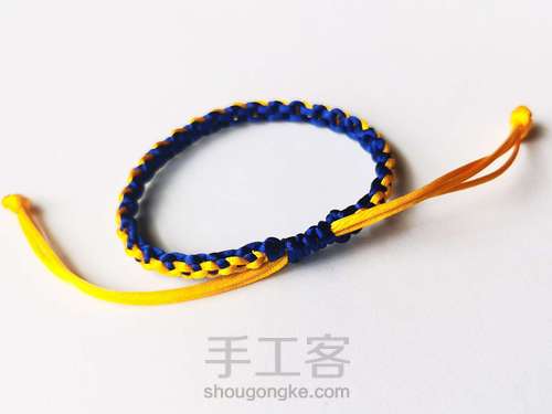 叠山结手链 第8步