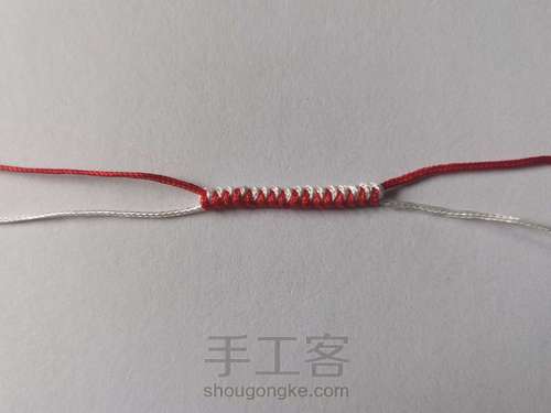 映雪红梅手链 第1步