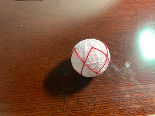 简单的樱花手鞠球 第2步