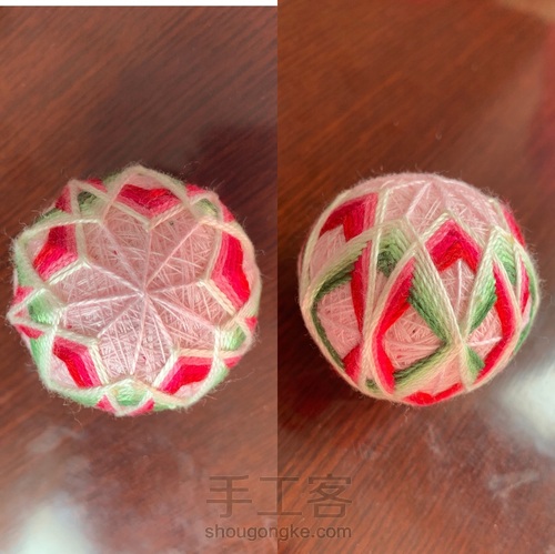 简单的樱花手鞠球 第5步