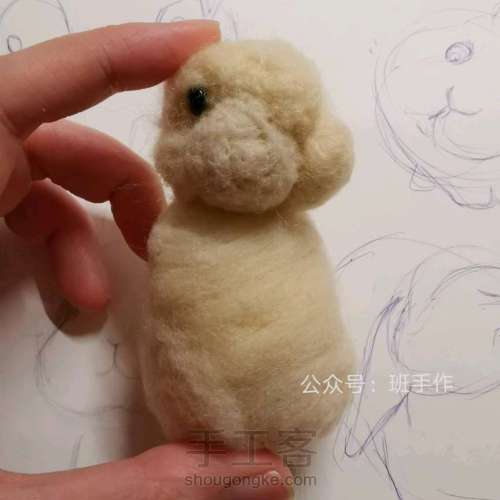 兔子羊毛毡 第3步