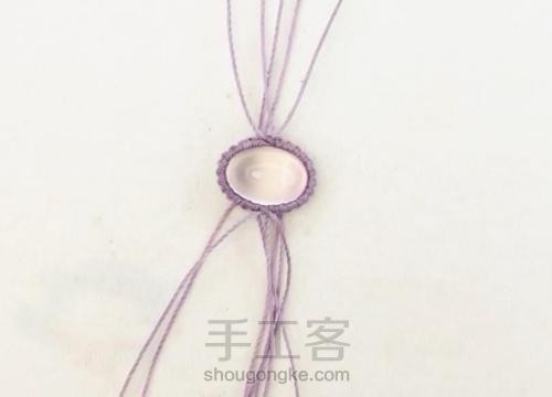 【原创设计】手工绳编戒指-紫翼 第2步