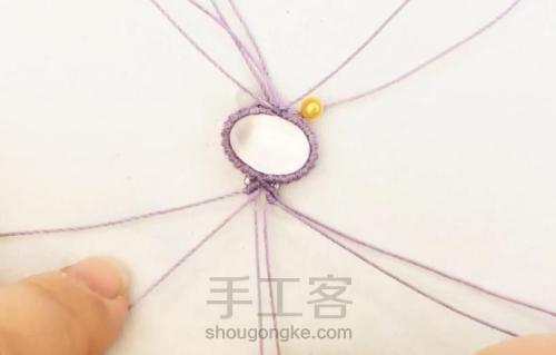 【原创设计】手工绳编戒指-紫翼 第5步