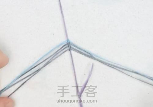 小巧蝴蝶造型的编织方法~新手宝宝可学哦~ 第3步