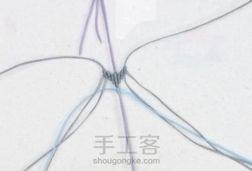 小巧蝴蝶造型的编织方法~新手宝宝可学哦~ 第7步