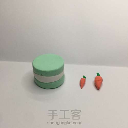 【原创】粘土手作 萝卜小蛋糕 第5步