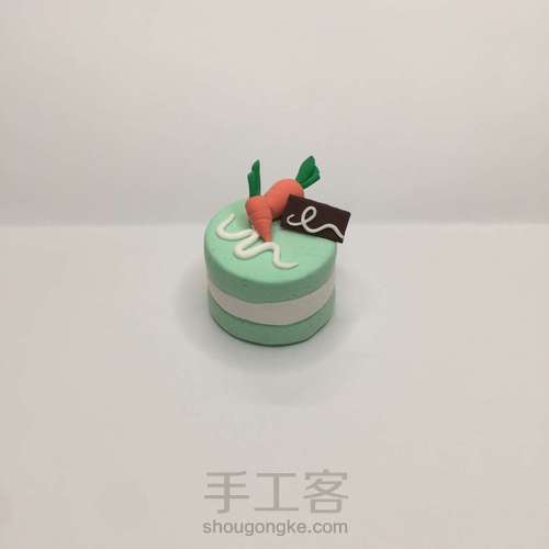 【原创】粘土手作 萝卜小蛋糕 第6步