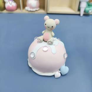 【原创】粘土手作 熊熊蛋糕