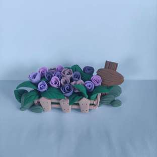 【原创】粘土手工  花圃摆件