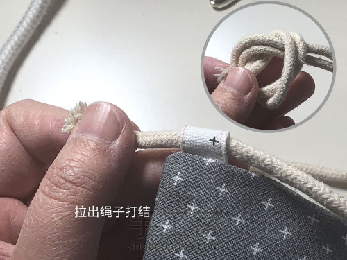 十个新手小白手工包教程（三）束口抽绳背包的制作 第24步