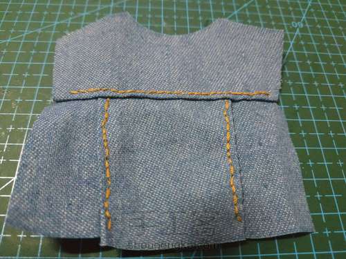 小布牛仔上衣 第2步