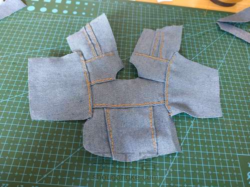 小布牛仔上衣 第5步