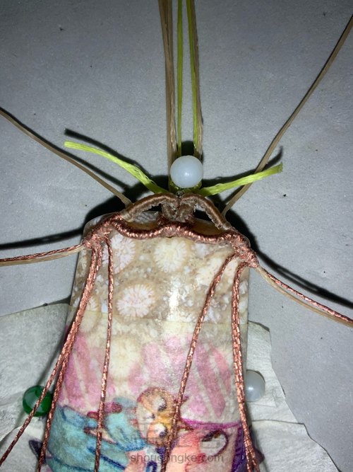 方牌吊坠蜡线扣头 第10步