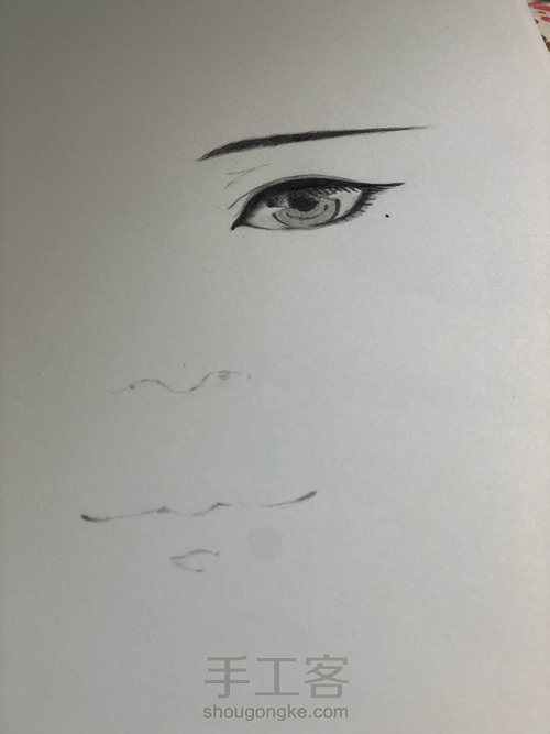 桃花姬 手绘 第2步