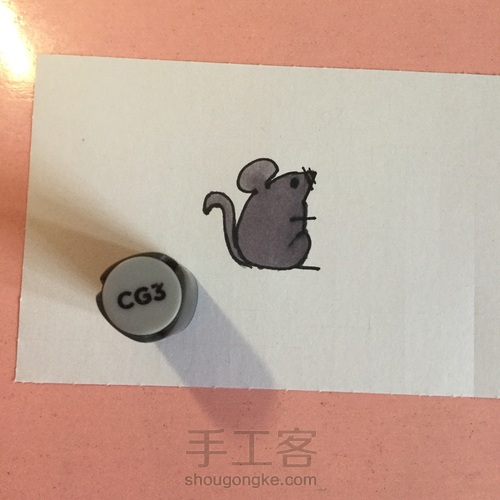 【荷花舞者】老鼠简笔画 第9步