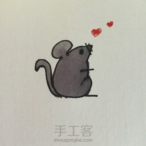 【荷花舞者】老鼠简笔画 第10步