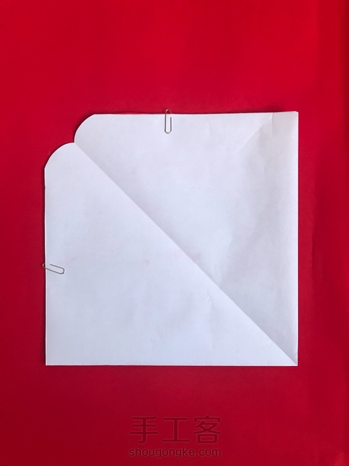 无稿剪纸——百年好合,金玉满堂 第1步