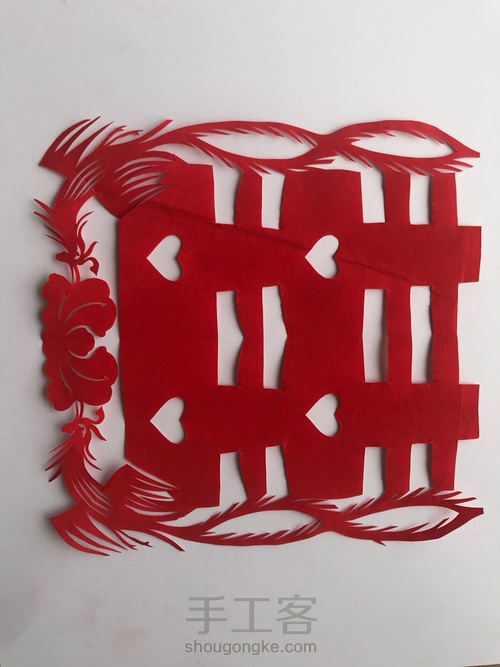 无稿剪纸——凤戏牡丹 第7步