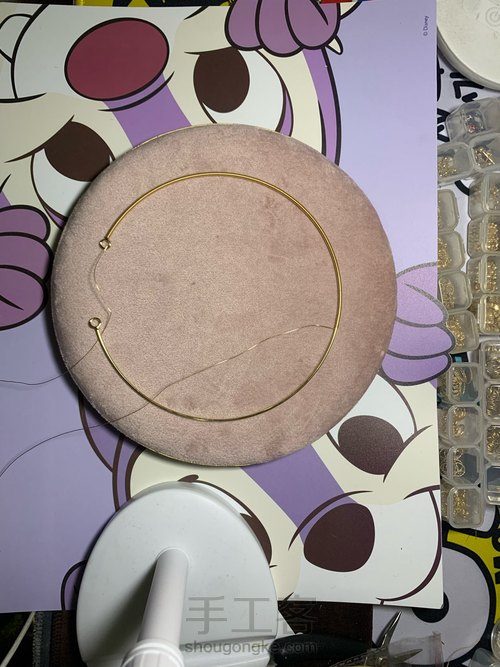 手工绕线珍珠项圈学着做 第3步