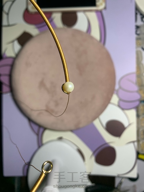 手工绕线珍珠项圈学着做 第8步