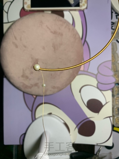 手工绕线珍珠项圈学着做 第11步